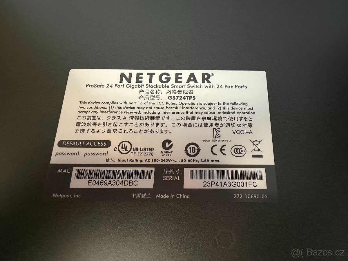 NETGEAR GS724TPS 24port Gigabit PoE switch - 5