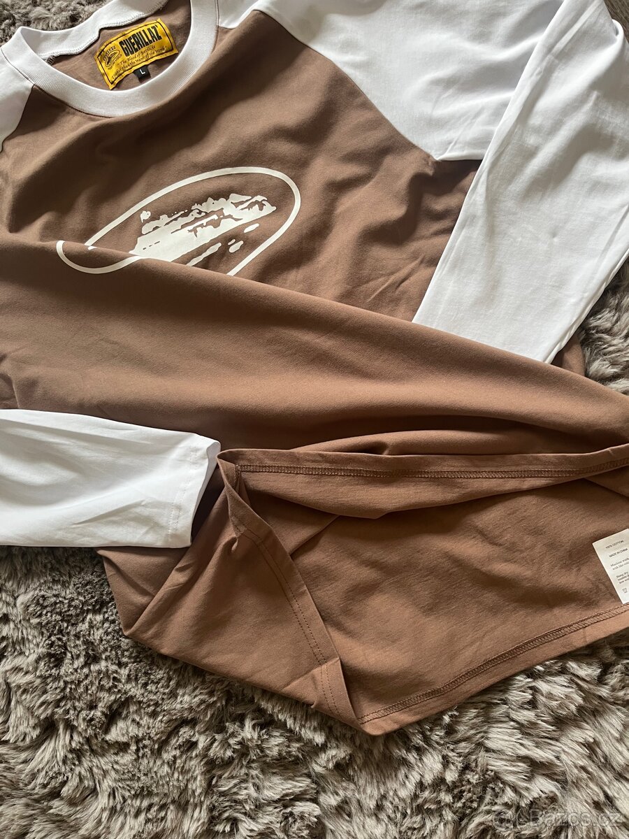 Corteiz – Brown & White Raglan Long Sleeve - 5