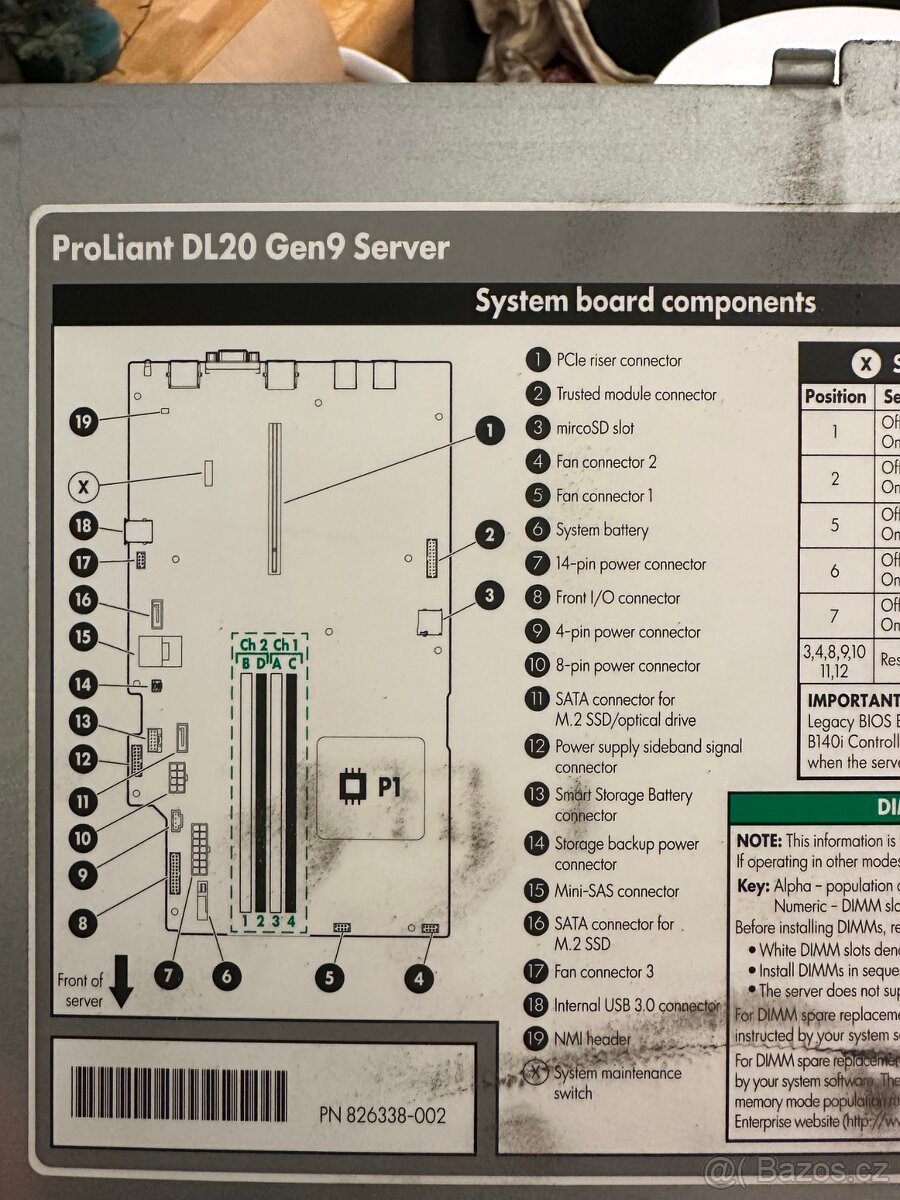 HP ProLiant DL20 Gen9 CPU: Intel(R) Xeon(R) CPU E3-1230 v5 - 5