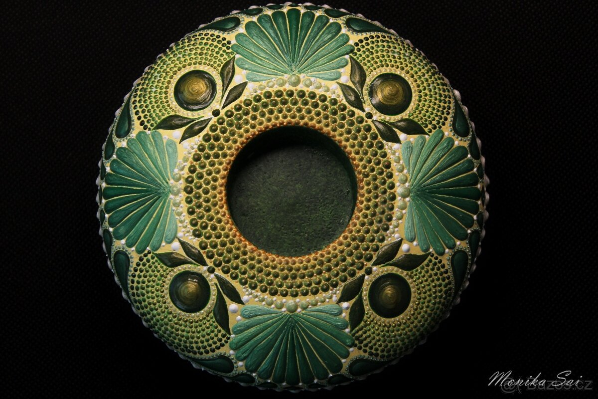 Mandala - Svícen DotArt - akryl. - 5