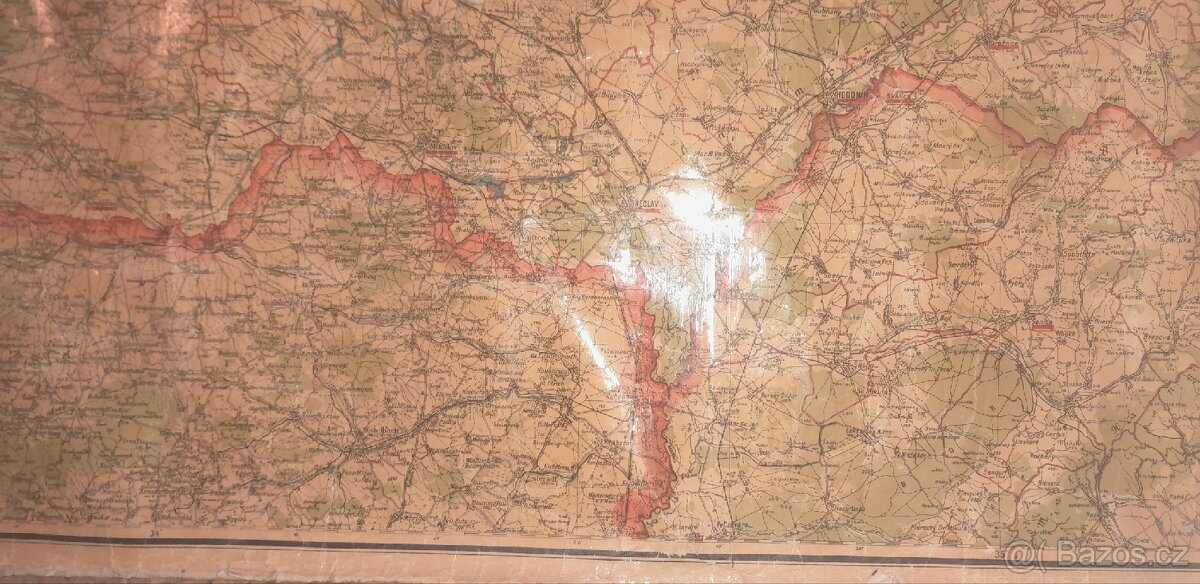 Stará mapa Moravy z roku cca 1930 - 5