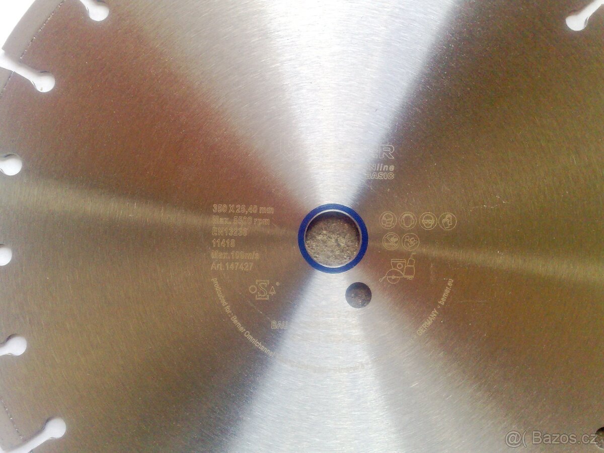 Diamantový kotouč Berner 350 x 25,4mm - nový - 5