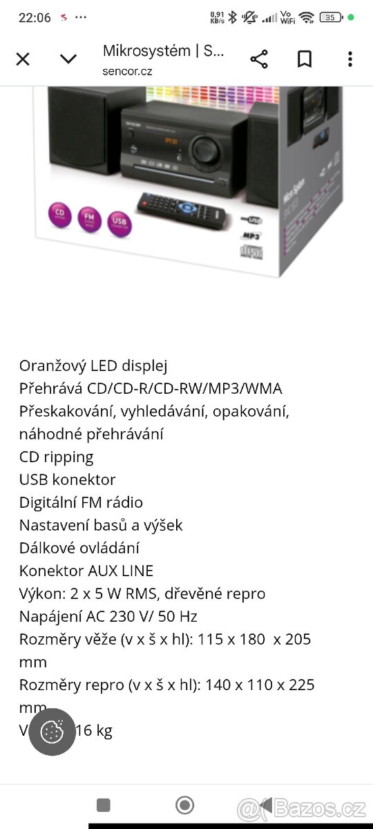 Micro systém Sencor SMC 603 - 5