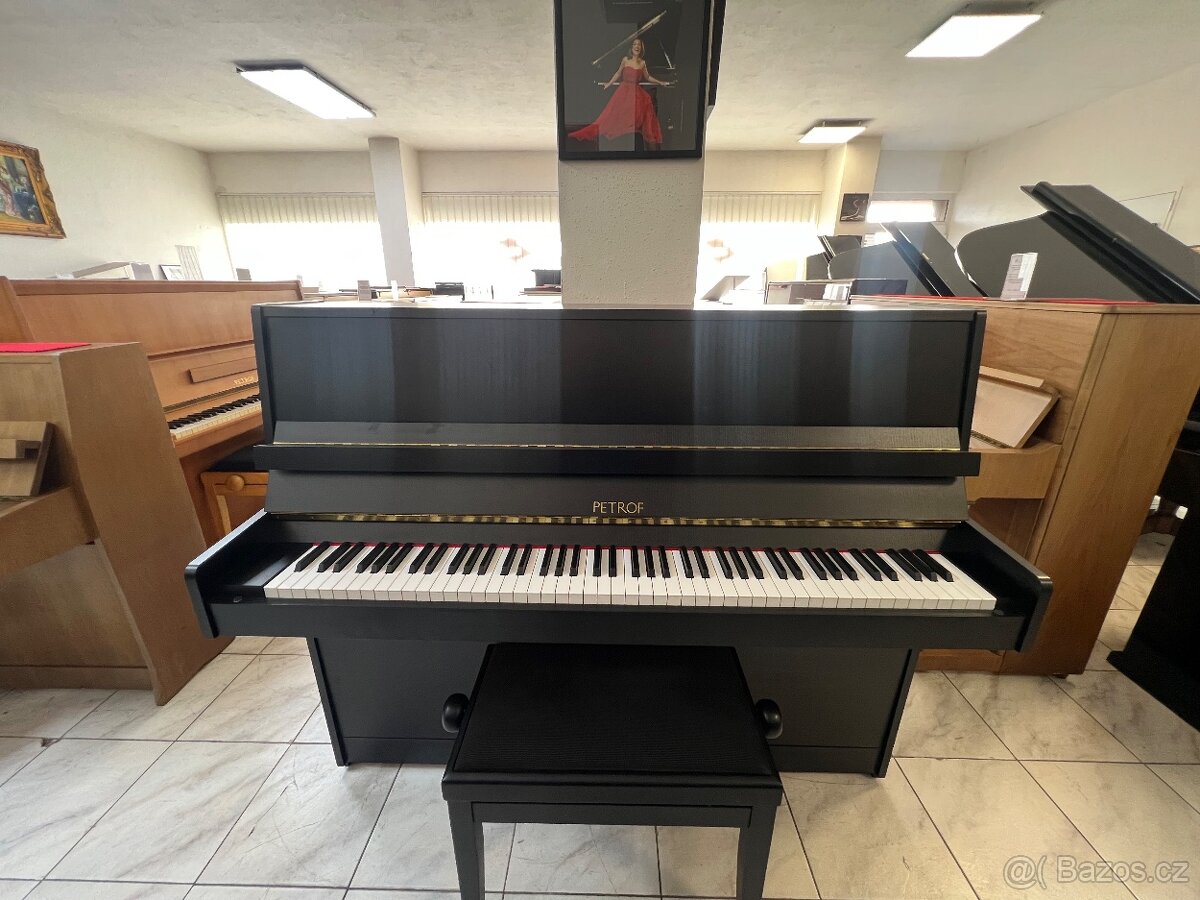 Petrof L118 se zárukou 5 let, doprava zdarma, včetně židle - 5