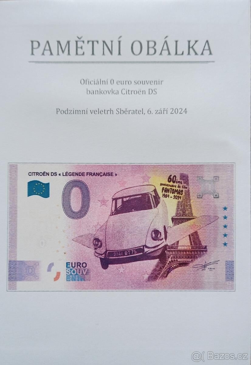 0 Euro Souvenir Citroen DS Fantomas konvolut komplet pouze 2 - 5