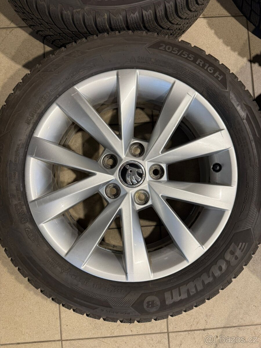 Alu kola ALCATRAS R16 5x112 ET46 + ZIMNÍ pneu 205/55 R16 - 5
