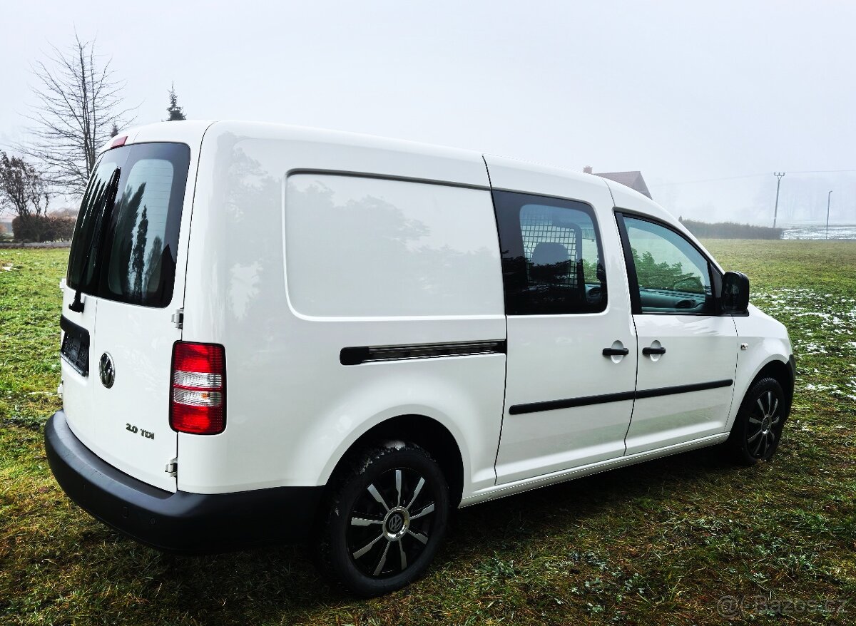 VW Caddy MAXI (long) 2.0 Tdi, 6 kvalt, výhřev, klima - 5