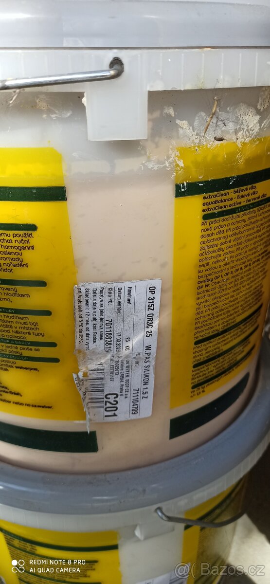 Pastovitá omítka Weber zrno 1.5 - 5