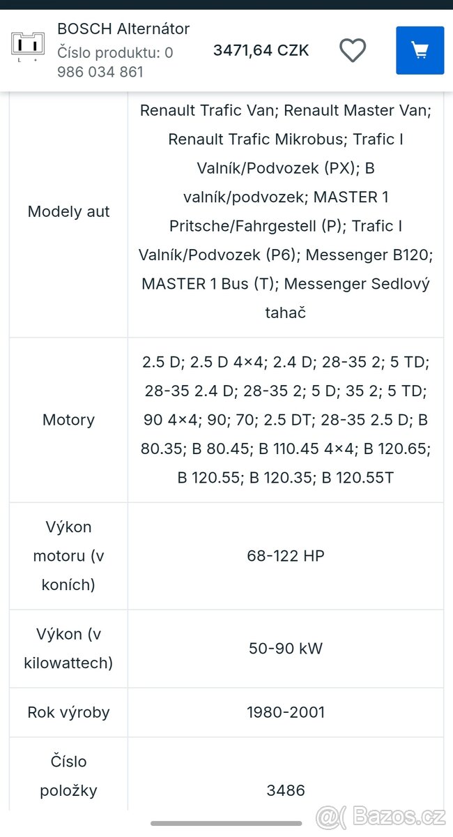 Alternátor Bosch - 5