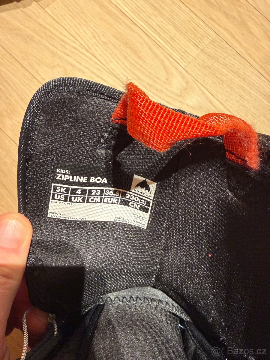 Prodám dětské snowboardové boty Burton Zipline Boa – UK 4 - 5