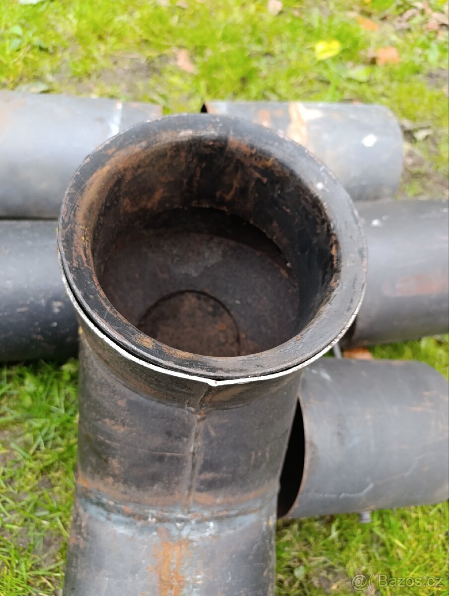 Silnostěnné, komínové roury - černý plech - 5