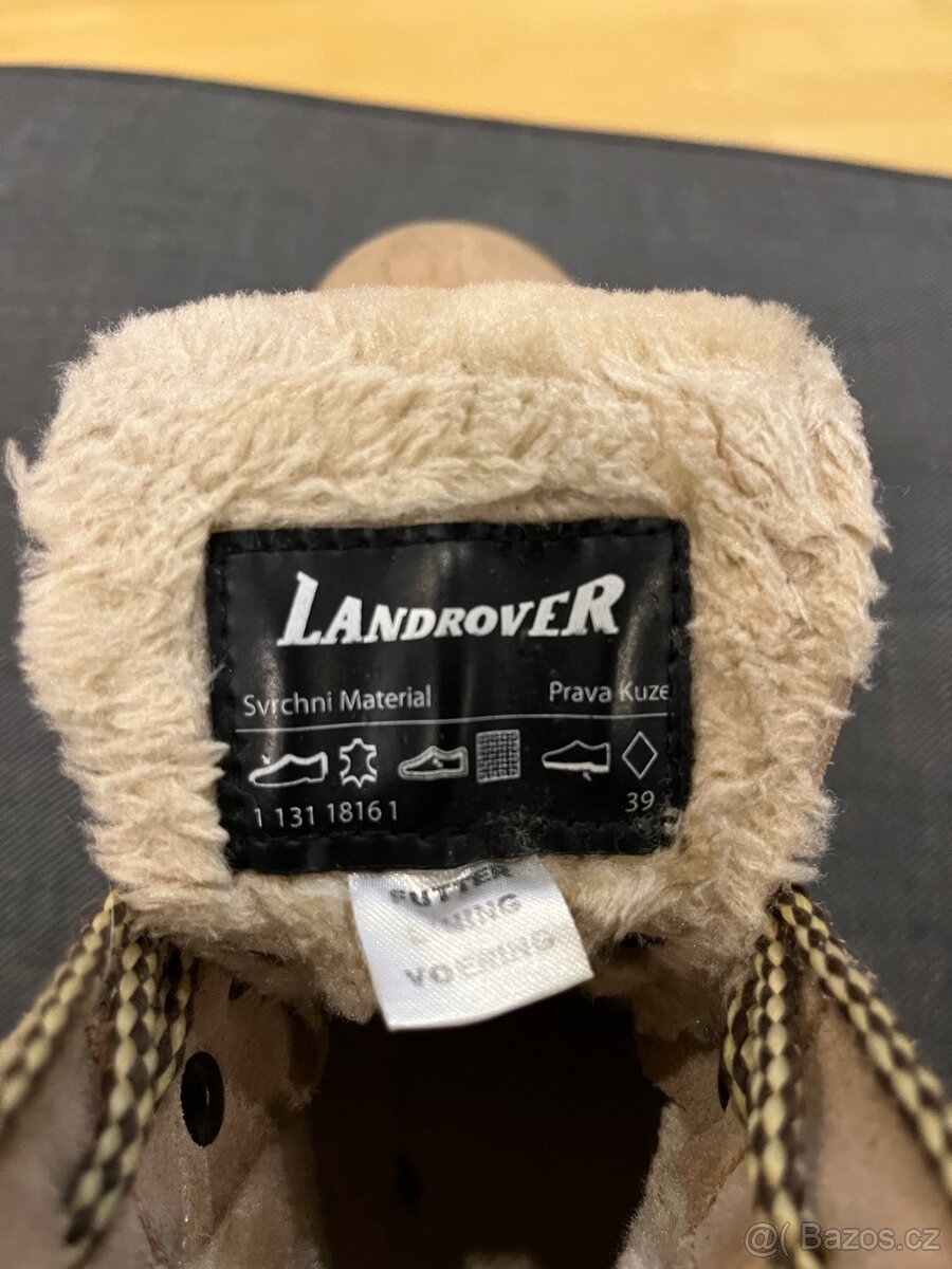 Dámské zimní kožené boty 39 s kožíškem LANDROVER - 5