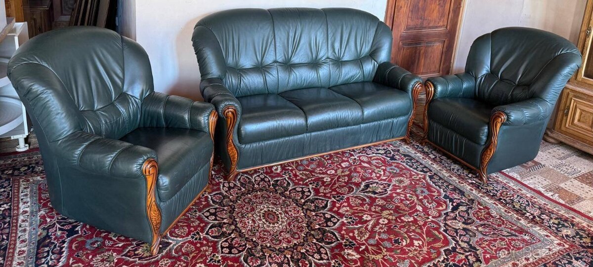 Luxusni italská kožená sedací souprava 3+1+1, 4094 - 5