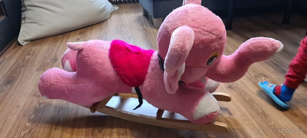 Rúžový slon houpačka - 5