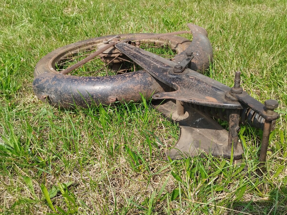 Přední vidlice NSU 125 ZDB originální stav včetně barvy - 5