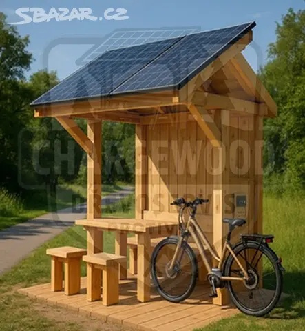 Solární odpočívadlo s nabíjením elektrokol a USB - 5