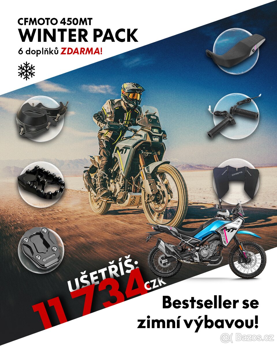 CFMOTO 450MT-RX (ŠEDÁ, WINTER PACK ZDARMA)