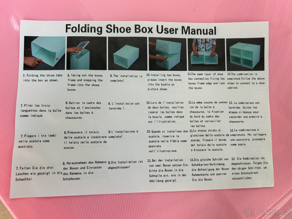 Organizér na boty s dvířkami 20-24ks - různé druhy - 5