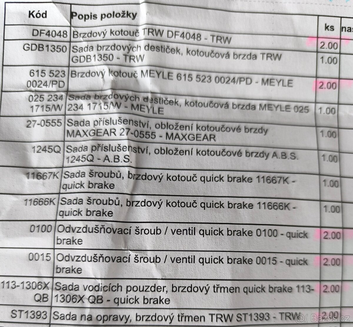 Kompletní brzdy Opel Zafira b - 5