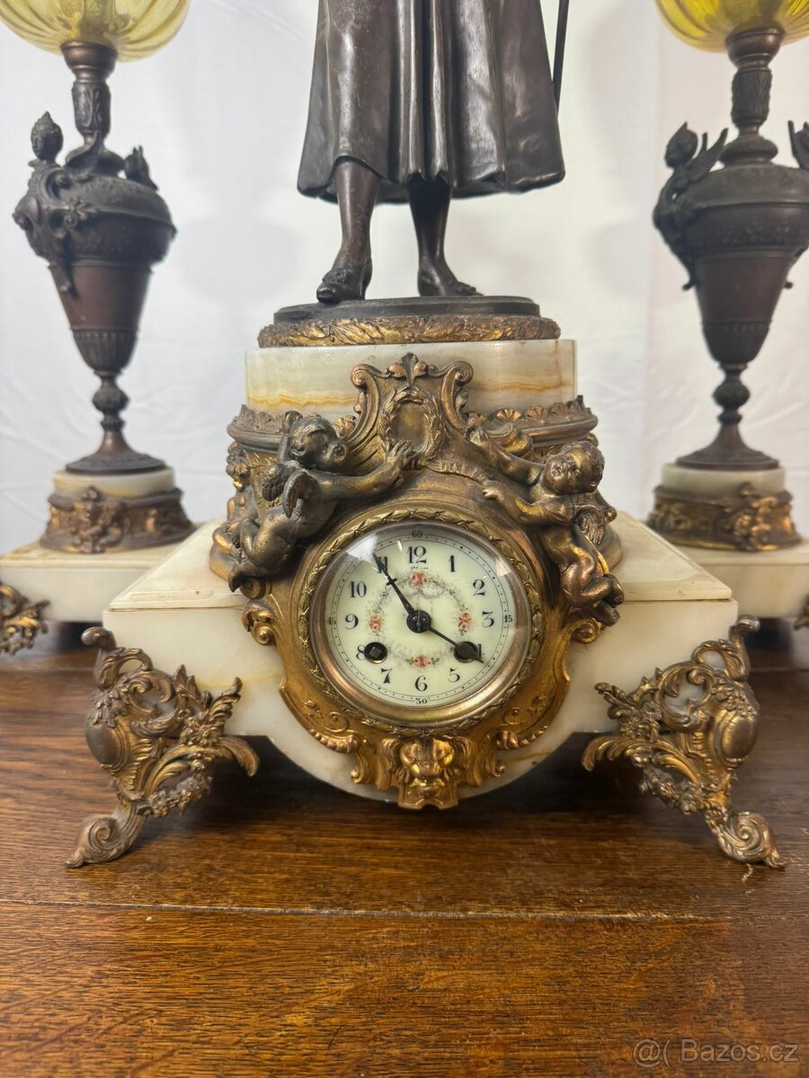 Starožitné figurální hodiny (135055) - 5