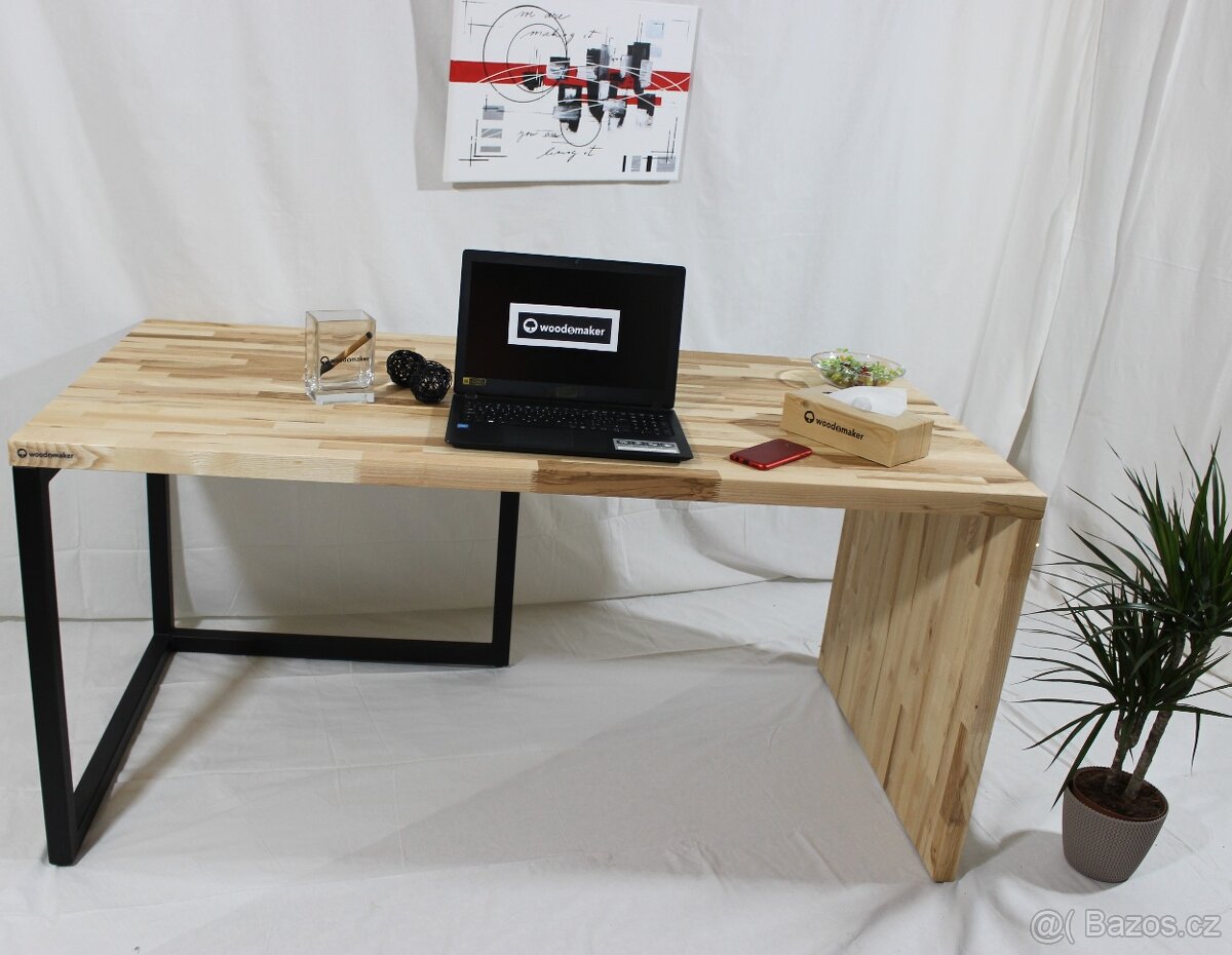 Kancelářský stůl + kontejner - ČERNÁ - 5