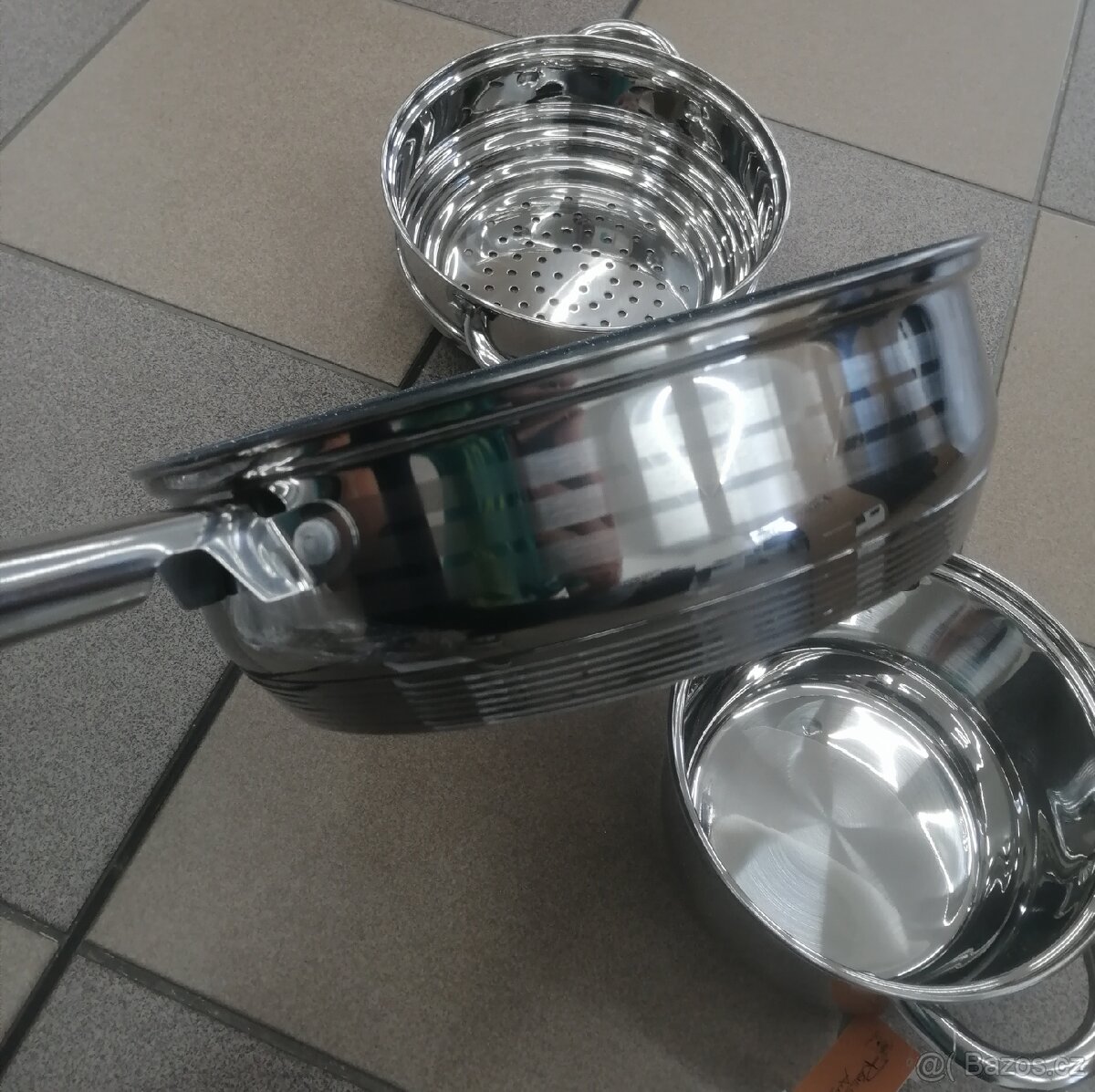 Nádobí nerez designove hrnce sada 11dilu indukce atd - 5