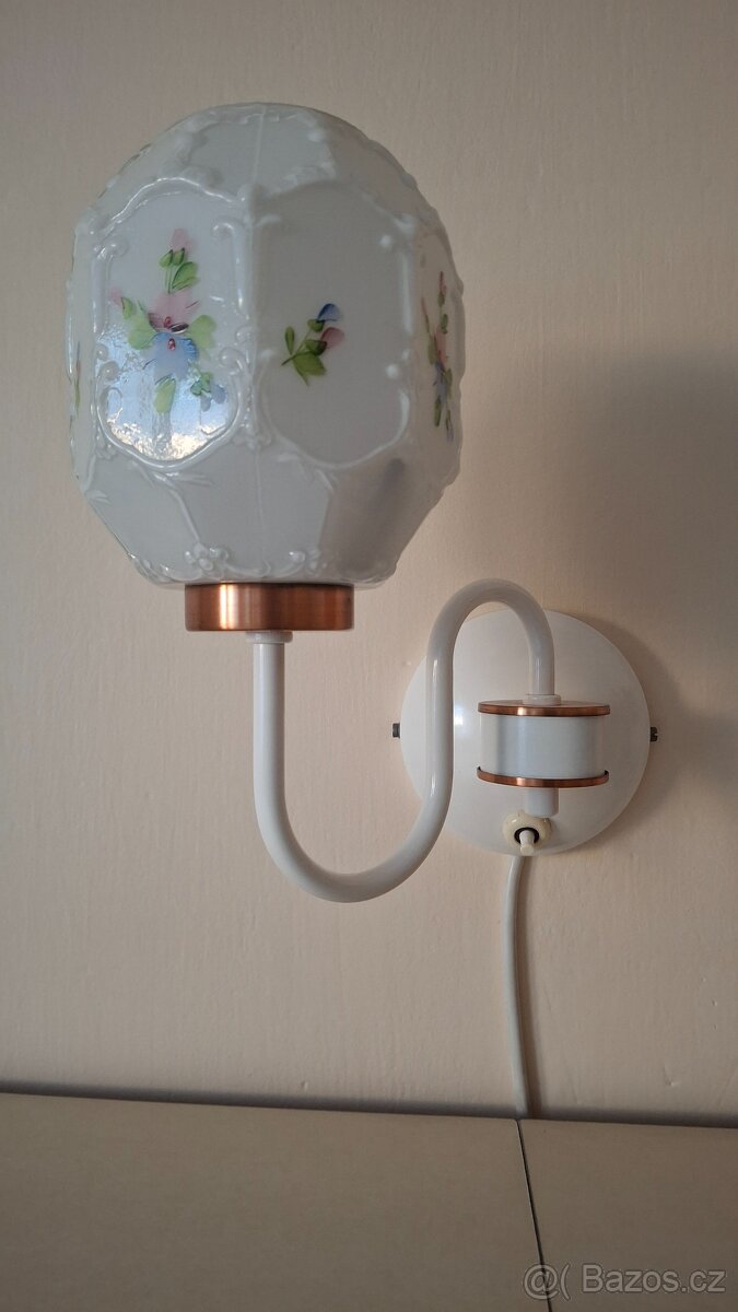 retro 5 ramenný lustr DRUKOV-bílá-mosaz - 5