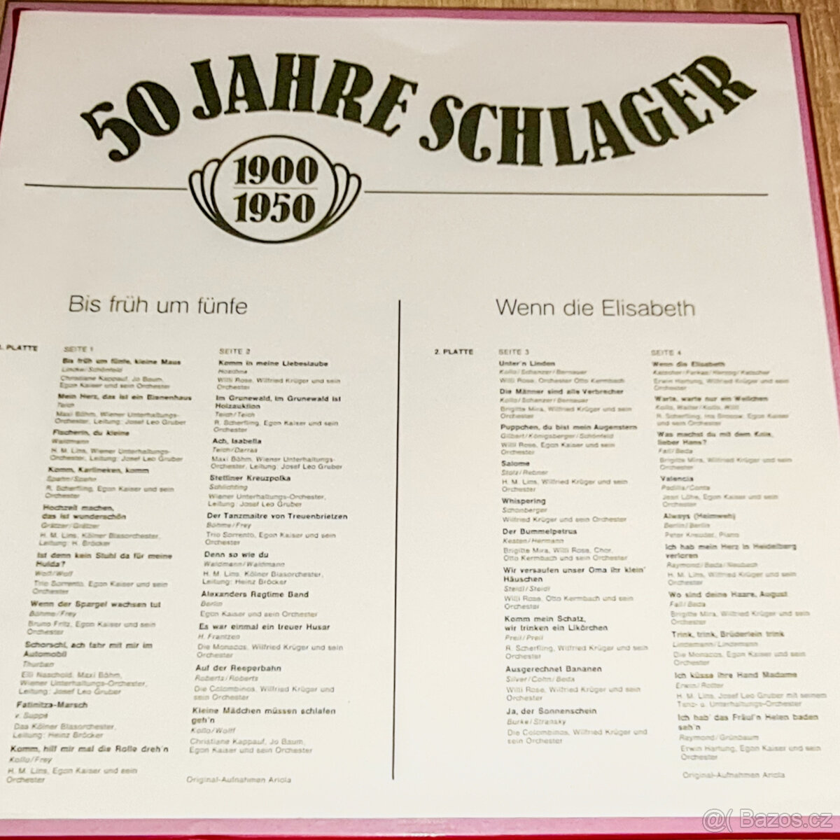 Various – 50 Jahre Schlager - 1900 / 1950 1975 6 LP EX - 5