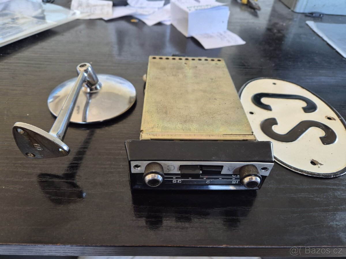 Zrcatko Vaz 2101,originál rádio, cedule cz. - 5