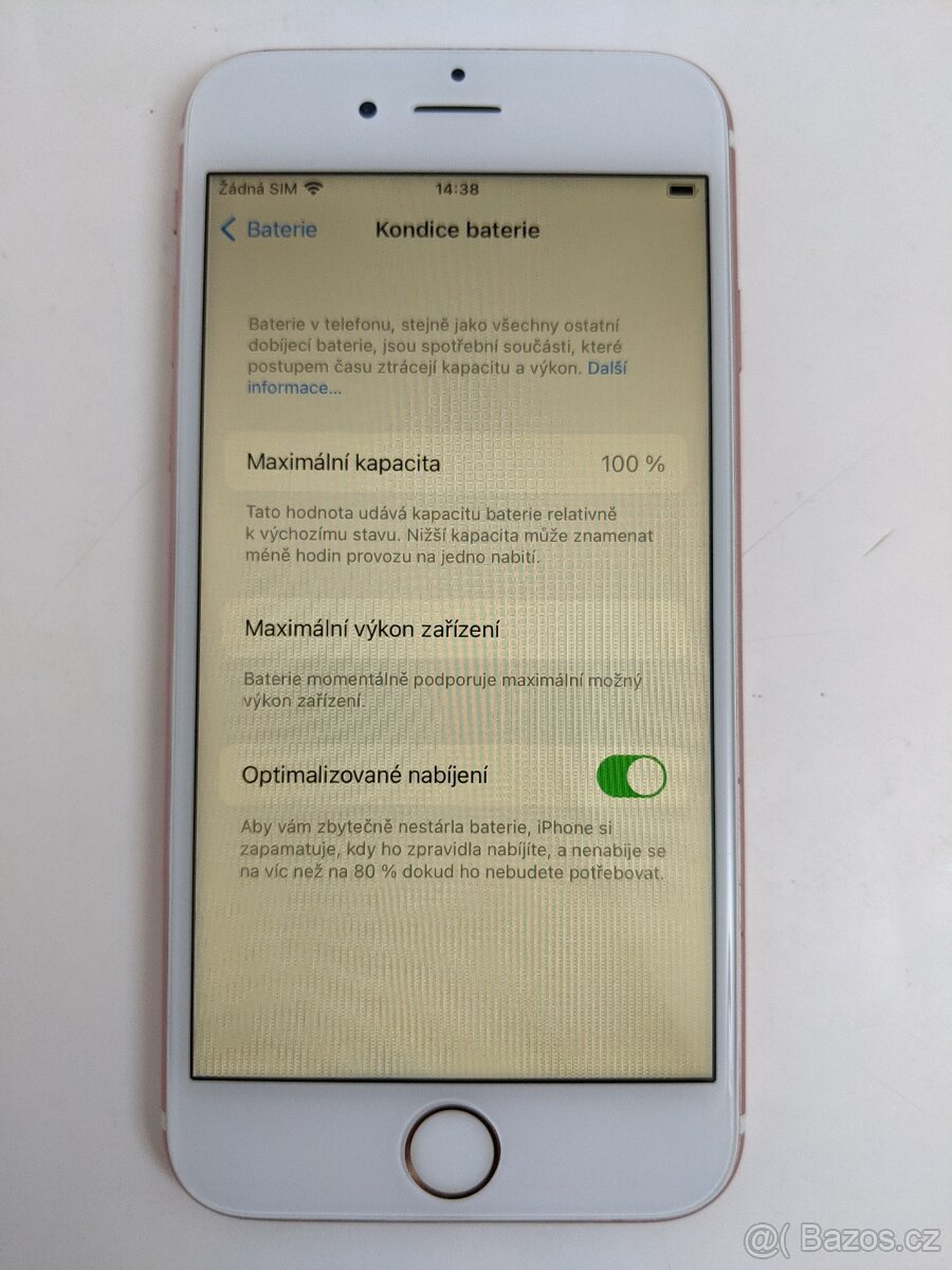iPhone 6S 32gb rose. Baterie 100%. Záruka 6 měsíců. - 5