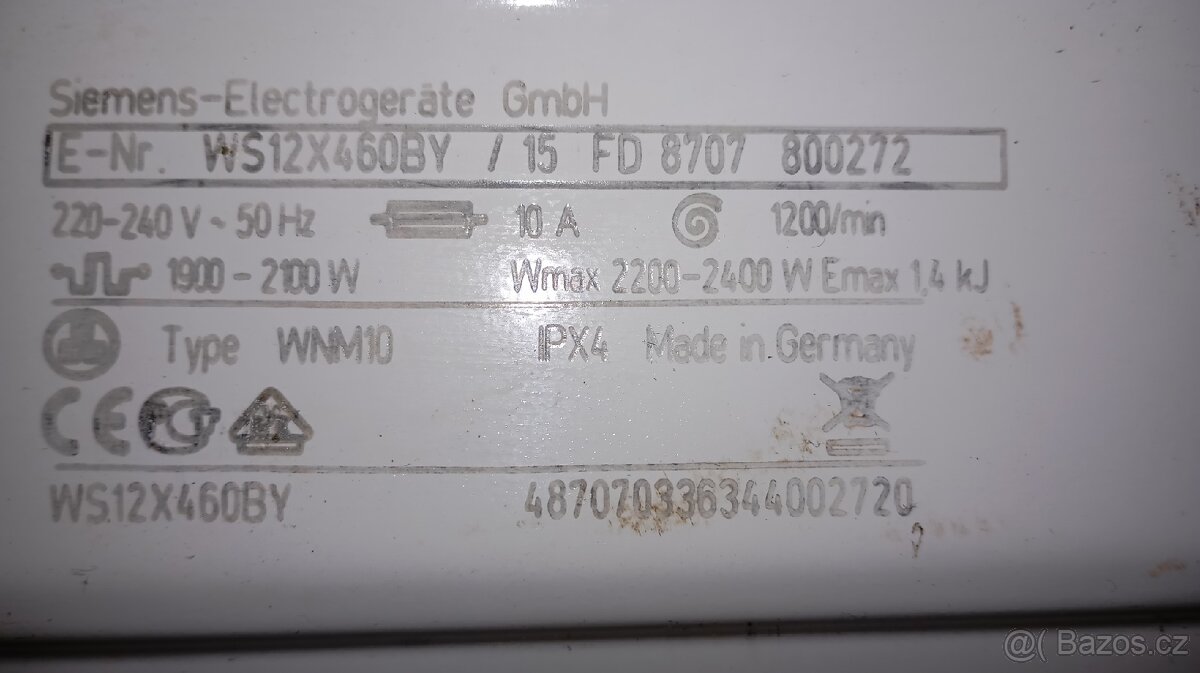 Úzká automatická pračka Siemens WNM10 - 5