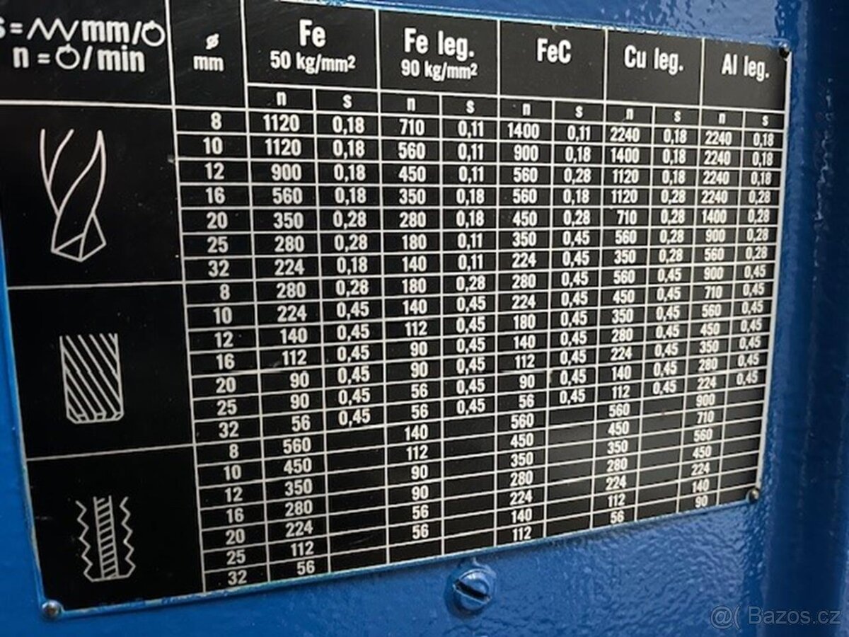Sloupová vrtačka TOS VS 32 - 5