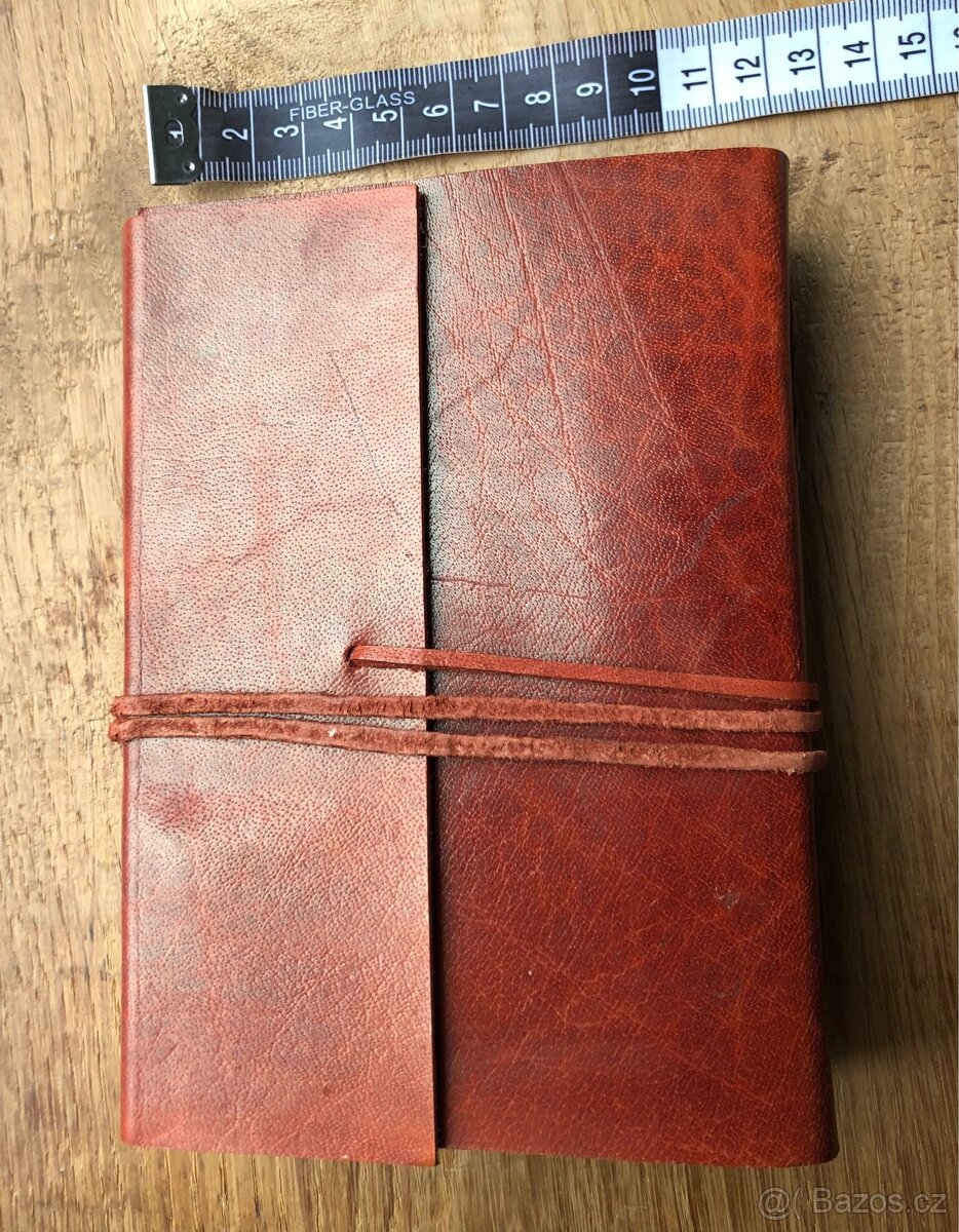 Ruční papír, kůže - zápisník / album - 5