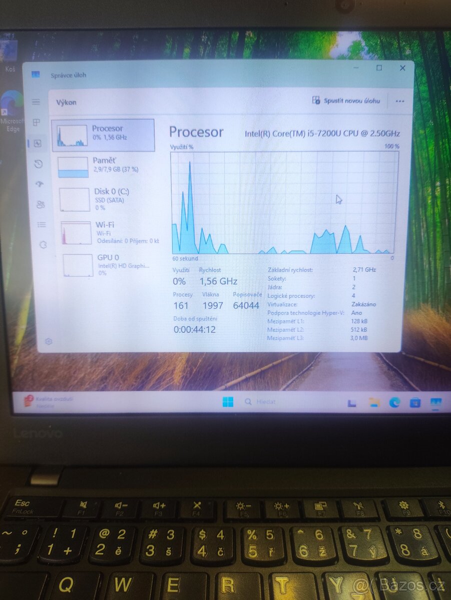 Notebook Lenovo ThinkPad X270 ve skvělém stavu Windows 11 pr - 5