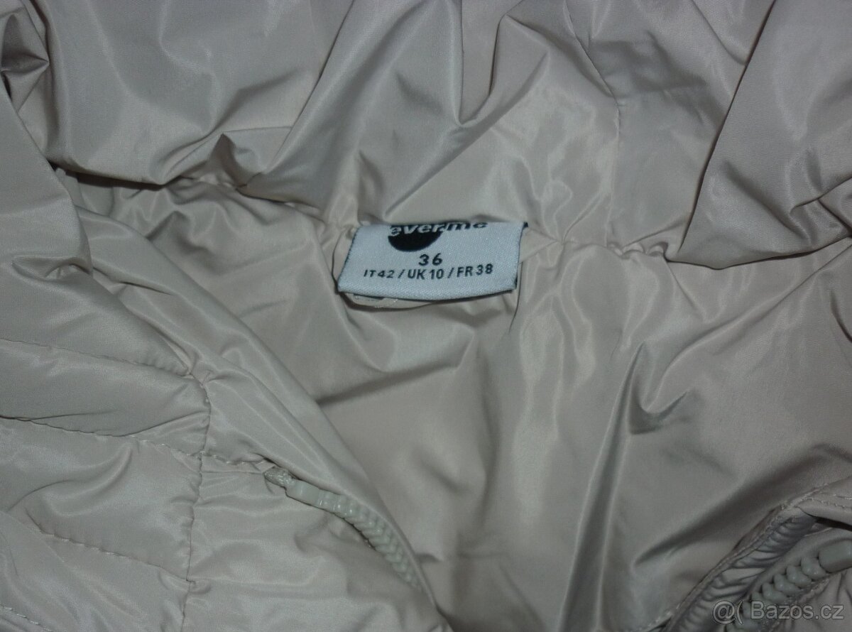 Béžová dámská zimní bunda/kabát Takko Fashion - 5