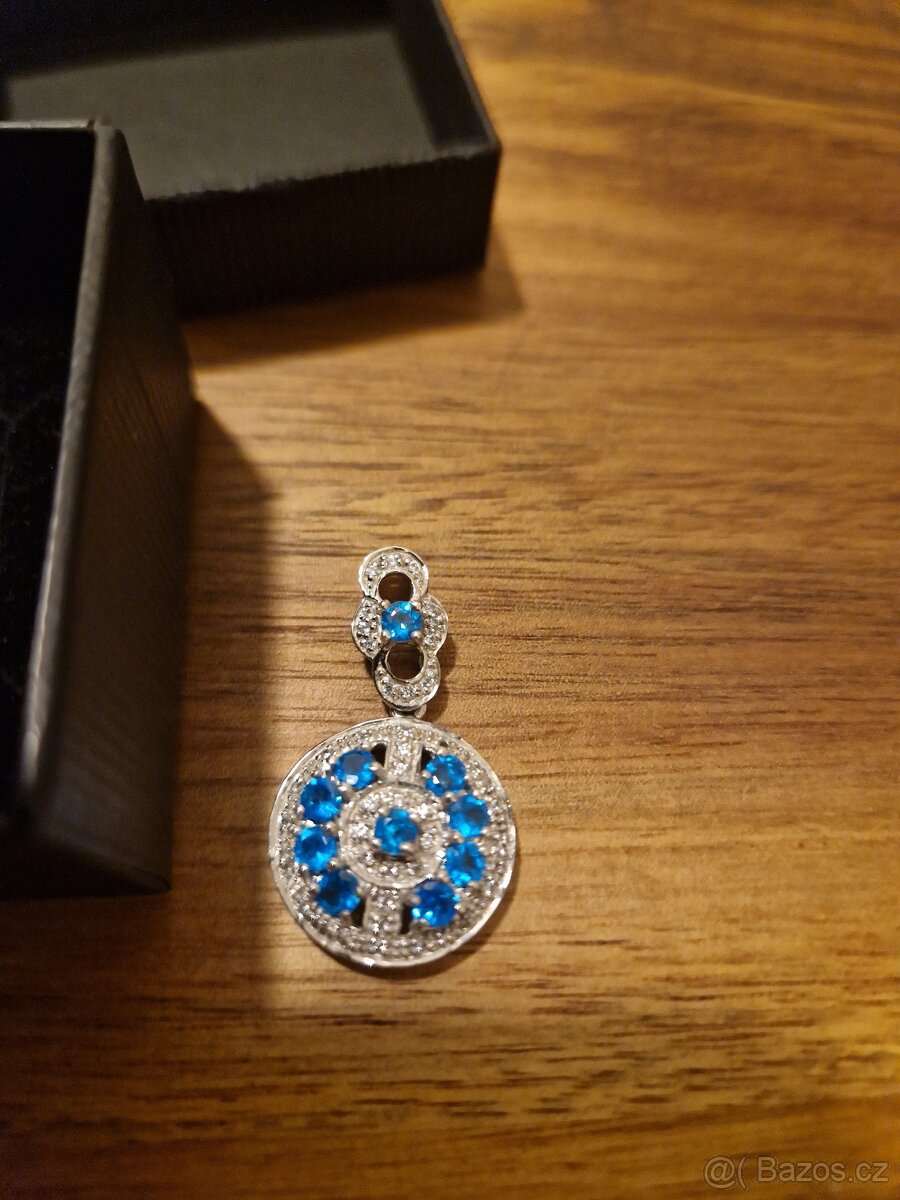 Nový stříbrný (Ag 925) přívěsek s Apatitem - 5