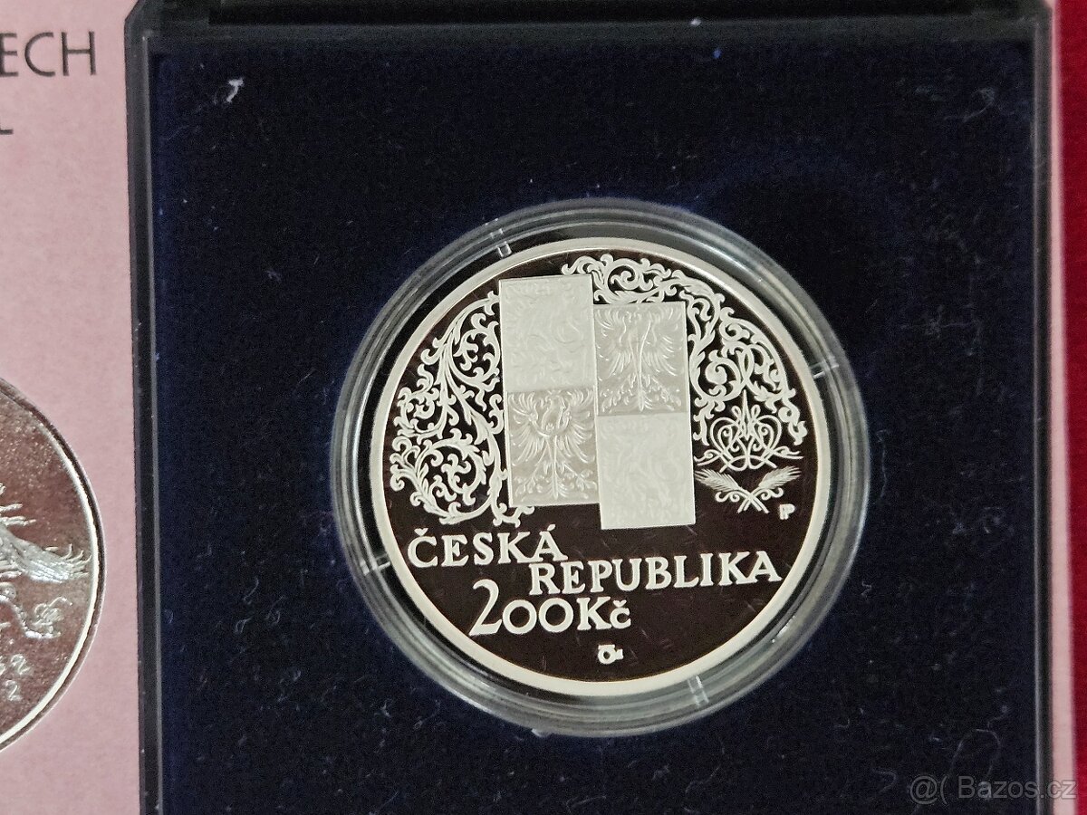 Stříbrná mince 200 Kč 2002 - Mikoláš Aleš, PROOF - 5