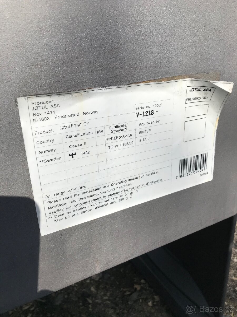 Jotul 250 krbová kamna - 5