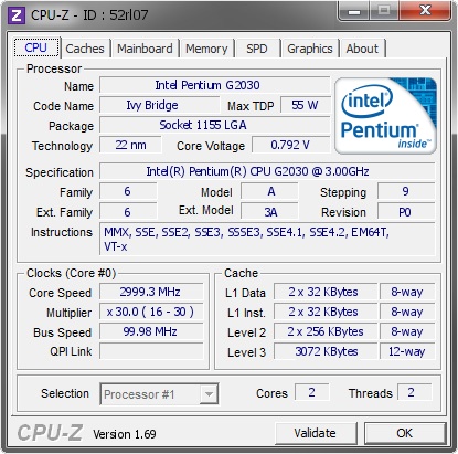 Intel Pentium 2jádra G2030 3Ghz s.1155 / G3260 3.3Ghz s.1150 - 5