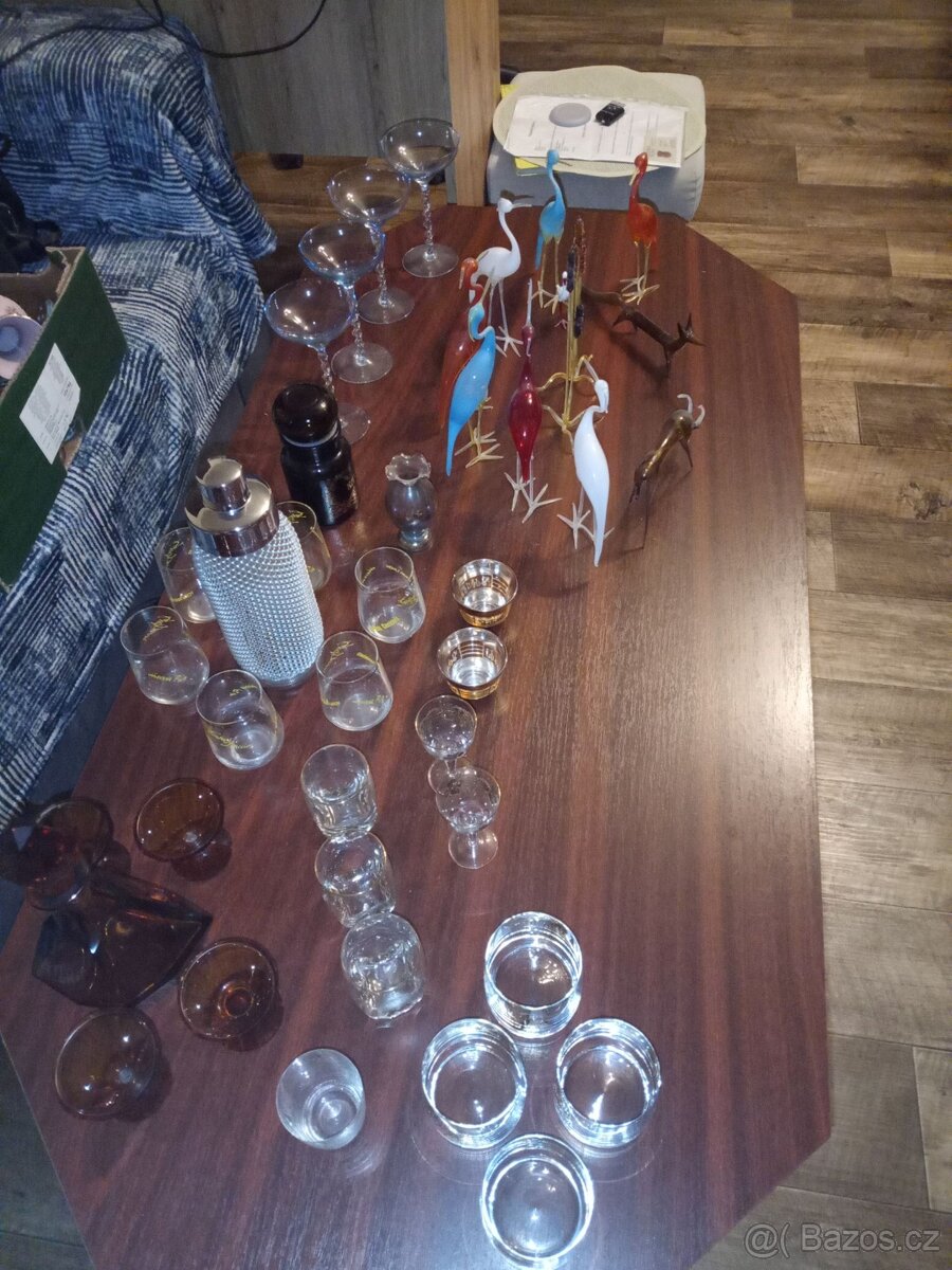 Konvolut RETRO dekorační keramiky,skla a dřeva - 5