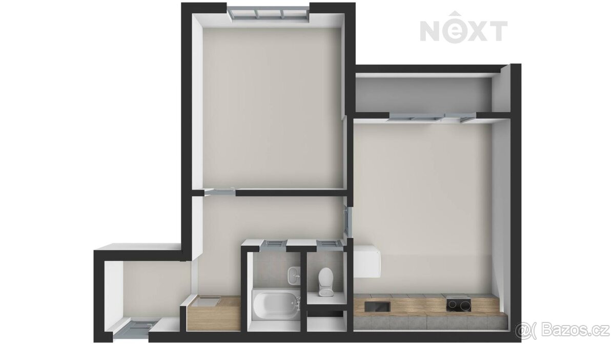 Pronájem byt 2+kk, 43㎡ - 5