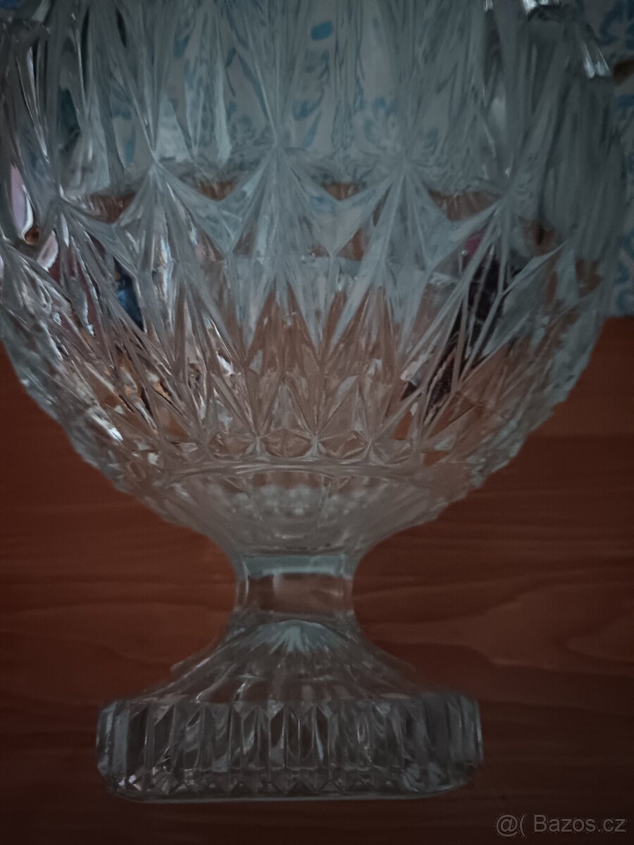 Skleněná broušená mísa na ovoce - 5