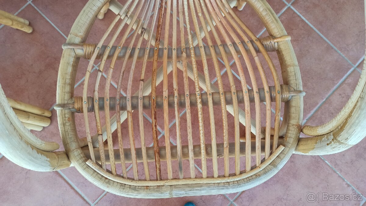 Ratanový stůl a 2 křesla - 5