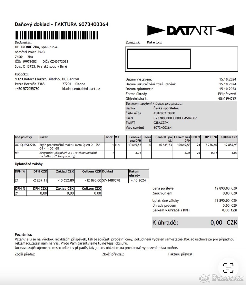 VR Meta Quest 2 256GB Plně funkční - 5