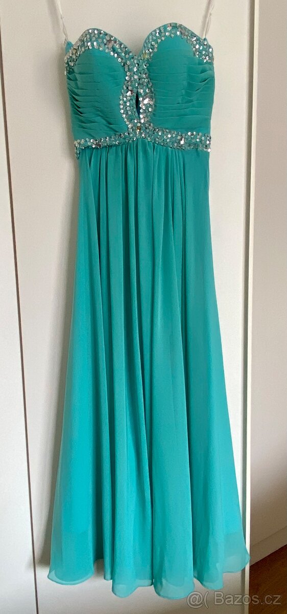 Krásné tyrkysové šaty - 5