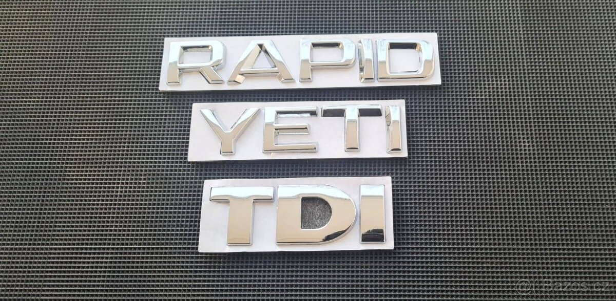 ŠKODA nápisy ČIERNE / CHROMOVE - 5