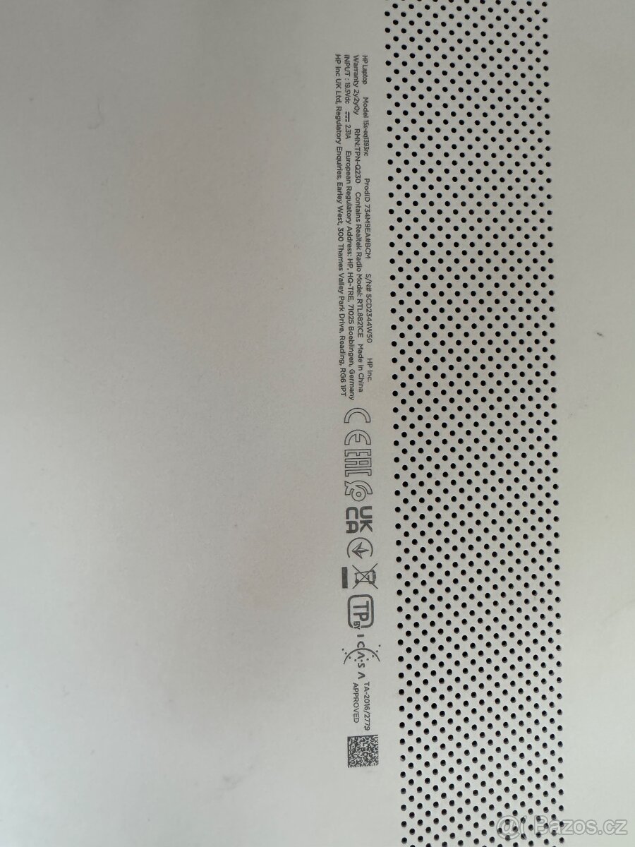 Prodám notebook HP 15s - 5