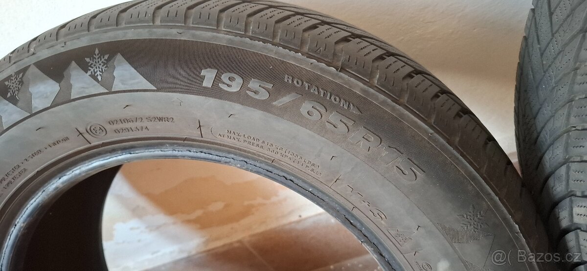 2x Pneu zimní 195/65 R15 Dot 3322 - 5
