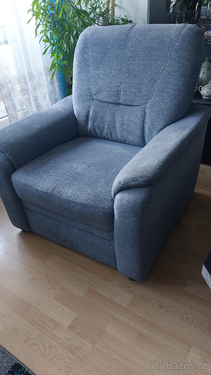 Sedaci souprava,sedomodra - 5