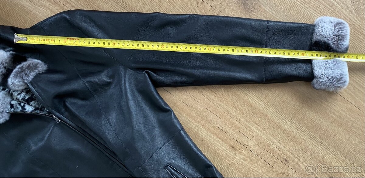 Nová kožená luxusní oboustranná bunda S/M - 5